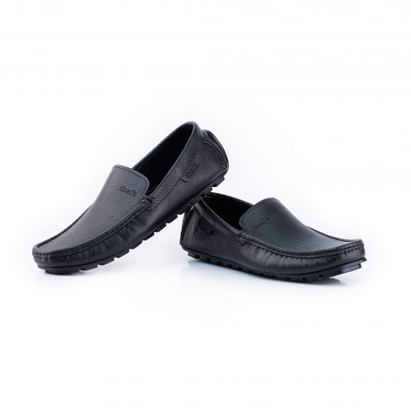 Giày lười nam Thai’s Store da mềm màu đen GLD01