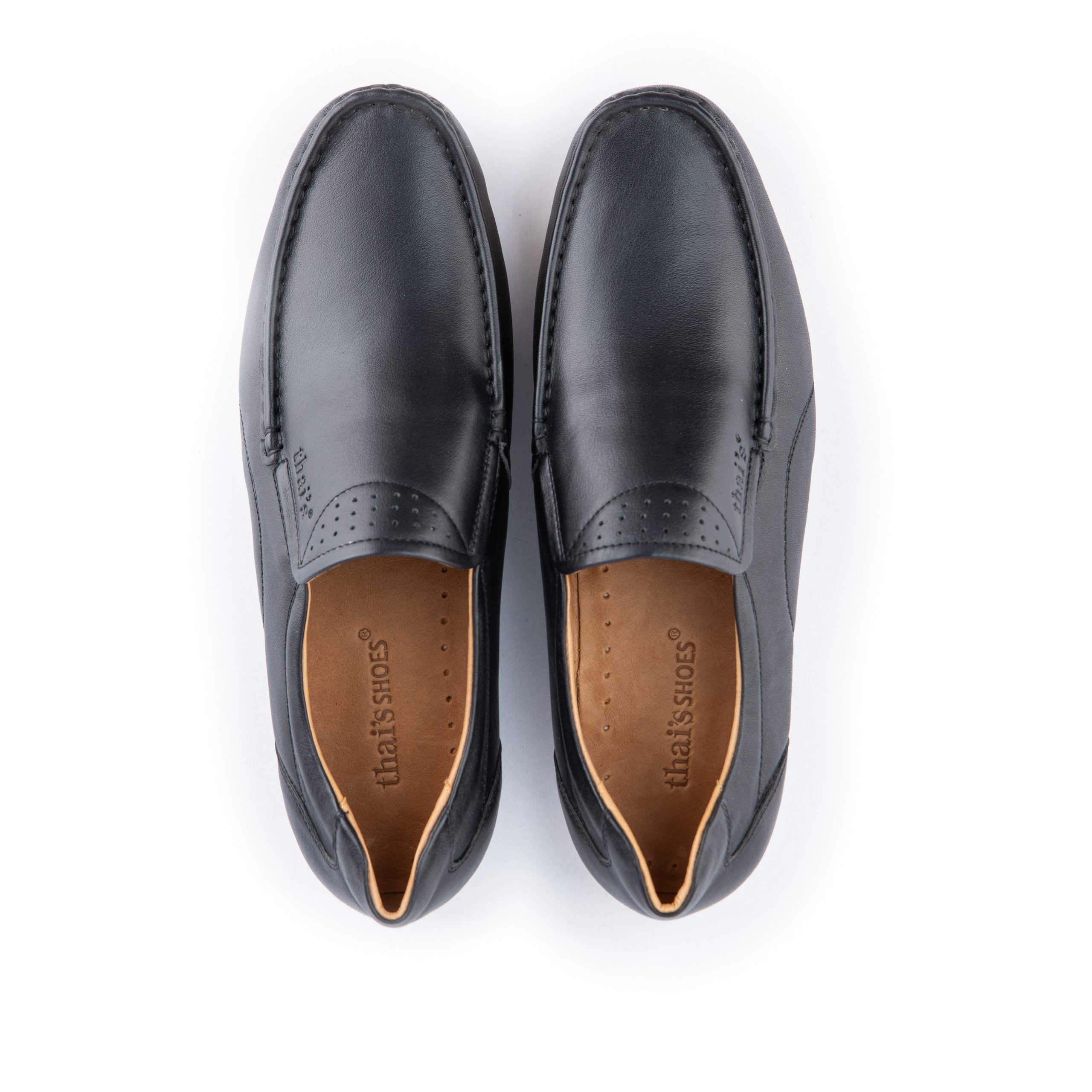 Giày lười nam Thai’s Store da mềm màu đen GLD03