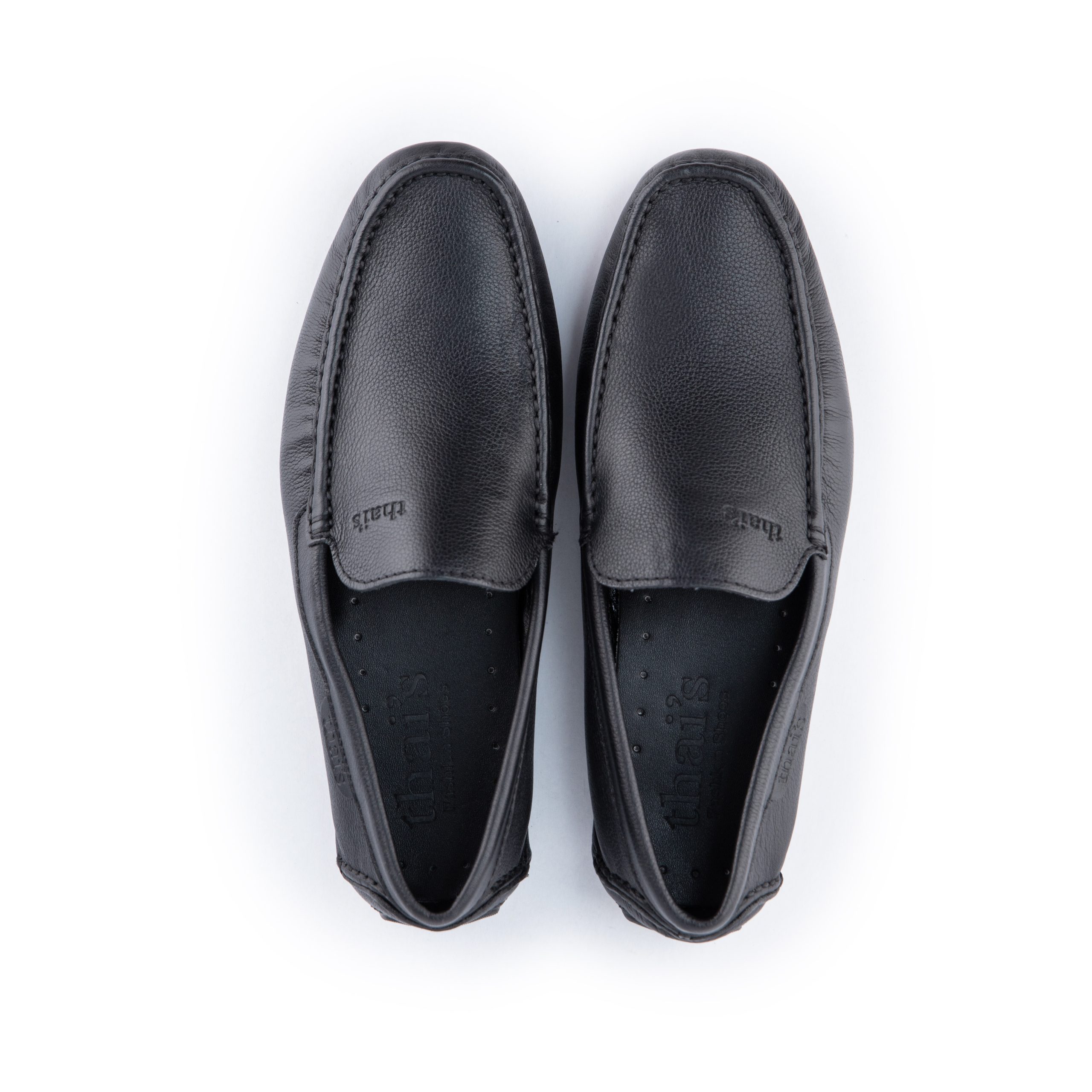 Giày lười nam Thai’s Store da mềm màu đen GLD06
